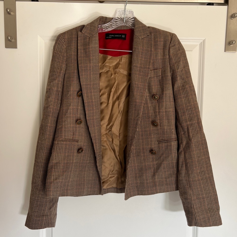 Zara plaid blazer